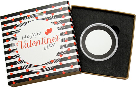 SilverTowne Natural Kraft Paper Gift Box with Happy Valentine's Day Sleeve